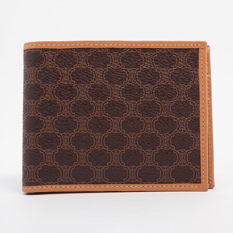 目立った傷や汚れなし】セリーヌ CELINE PVC マカダム 二つ折り財布