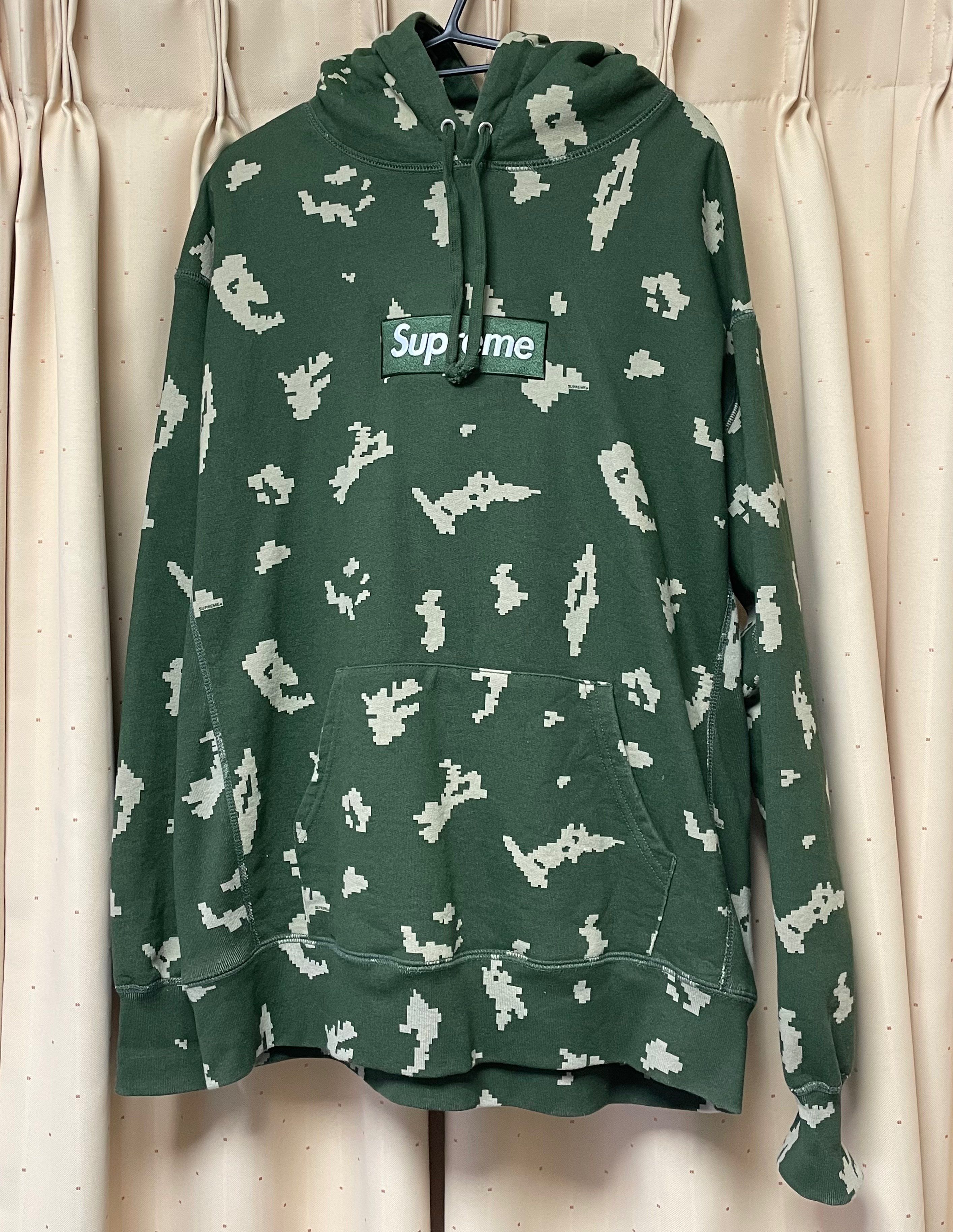 Supreme Box Logo Hooded Sweatshirt "Olive Russian Camo" (21FW)