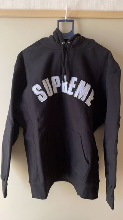 Supreme Pearl Logo Hooded Sweatshirt "Black"