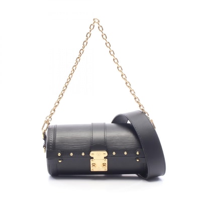 ルイ・ヴィトン LOUIS VUITTON パピヨン トランク 2WAY ハンドバッグ バッグ レザー エピ ノワール レディース ブラック系 M58655 【中古】