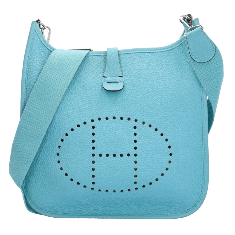 エルメス エブリンIII PM ショルダーバッグ レザー ブルー レディース HERMES 中古