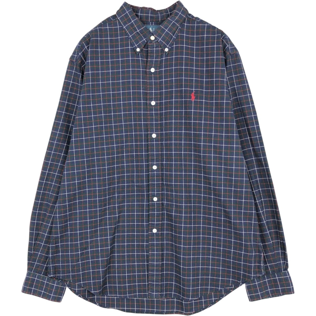 古着 ラルフローレン Ralph Lauren CLASSIC FIT 長袖 ボタンダウンチェックシャツ メンズL相当/eaa676714