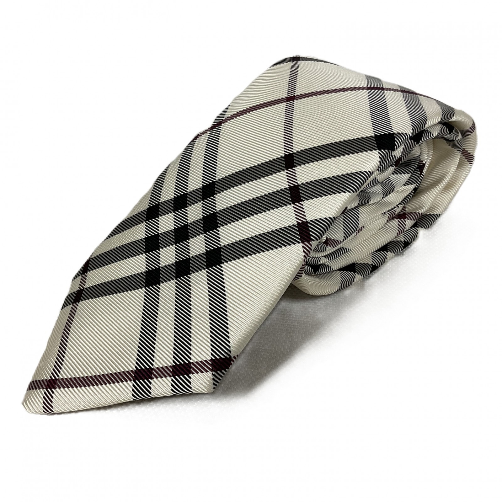 Burberry 【バーバリー】 ネクタイ ホワイト チェック