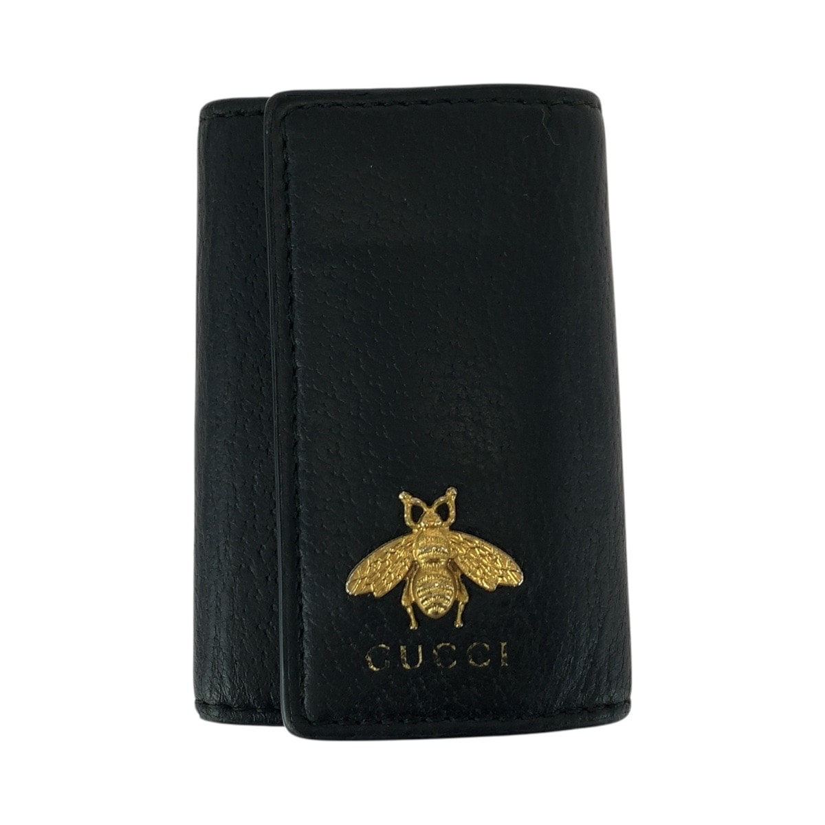 GUCCI グッチ ANIMARU BEE 6連キーケース ブラック 黒 ゴールド金具 レザー キーケース 6連 男女兼用 505177 【中古】