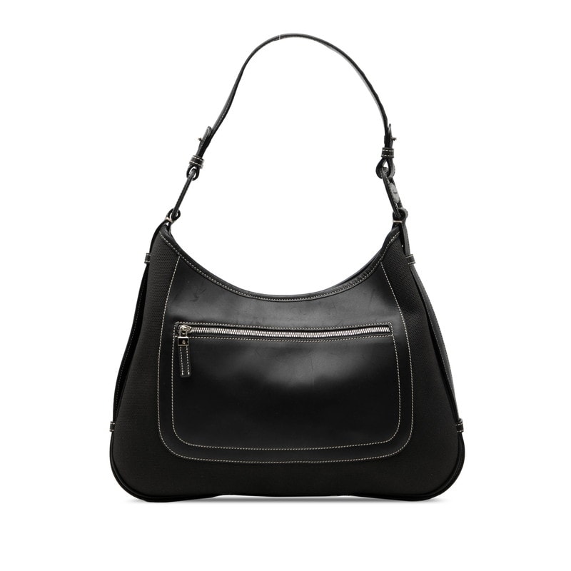サルヴァトーレフェラガモ ハンドバッグ ワンショルダーバッグ AU-21-3374 ブラック レザー キャンバス レディース Salvatore Ferragamo 【中古】