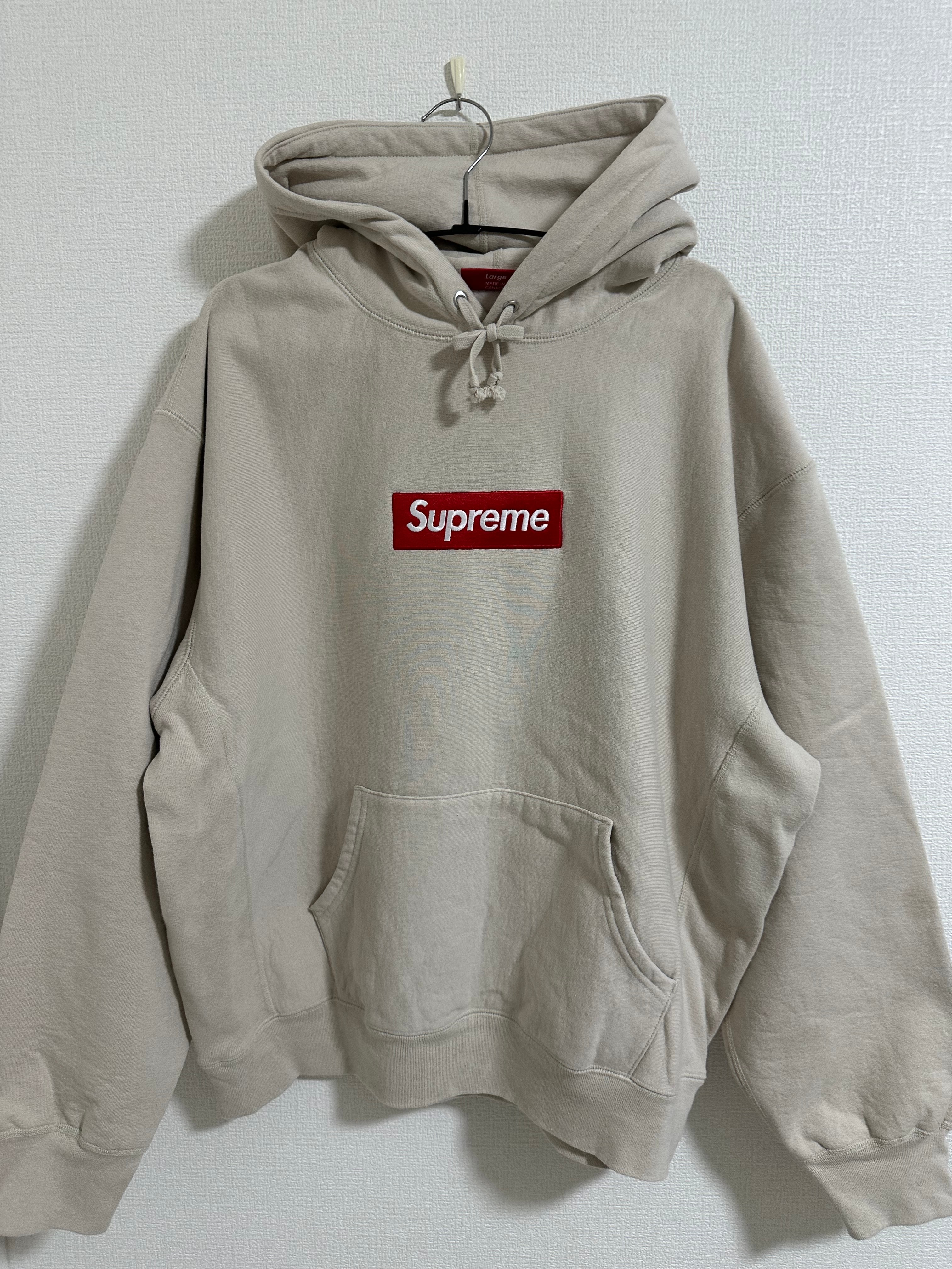 Supreme Box Logo Hooded Sweatshirt "Stone" (24FW)