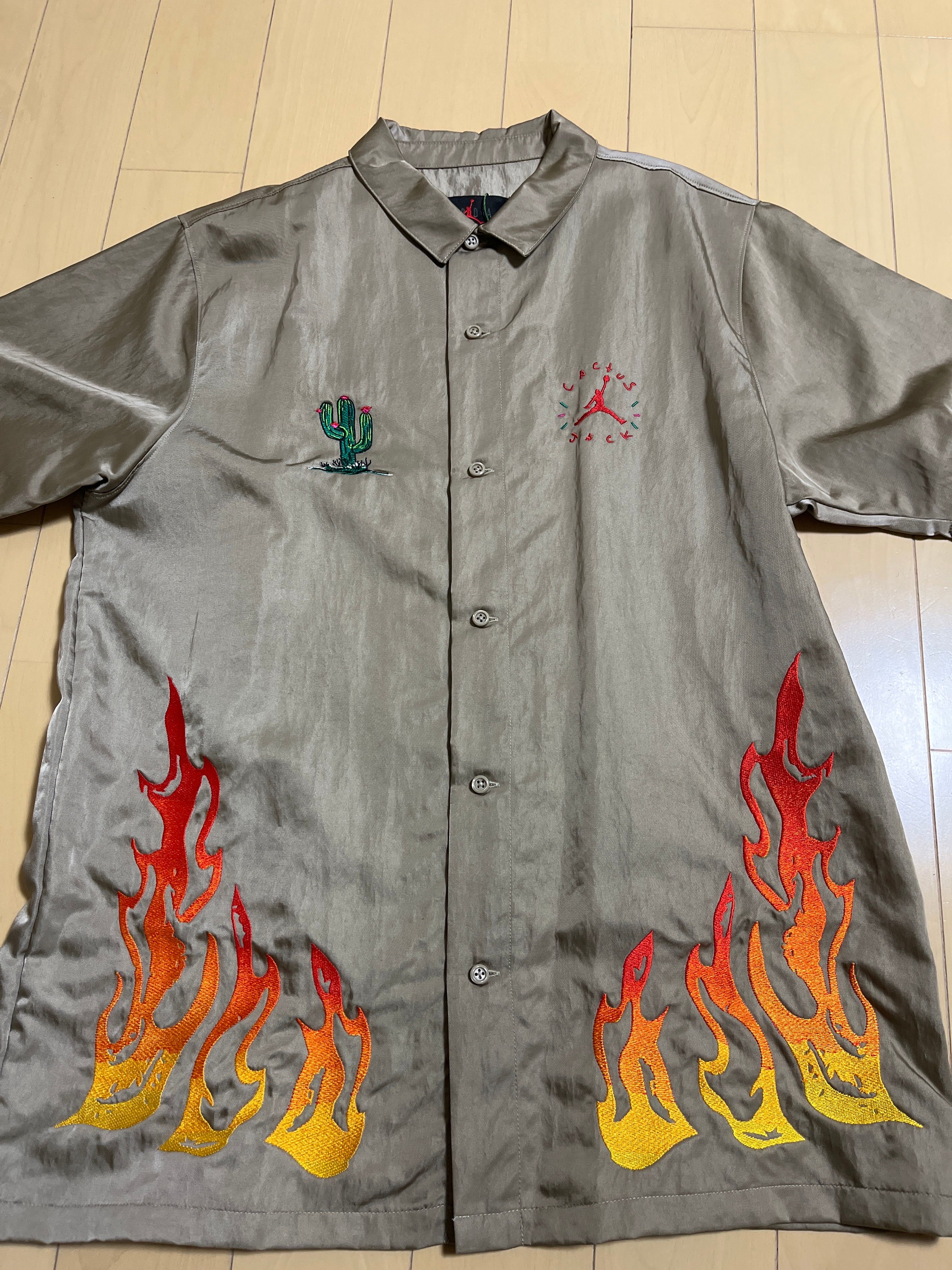 Air Jordan x Travis Cactus Jack Button Down Shirt "Khaki Desert"