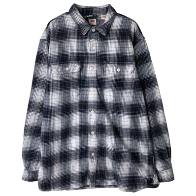 古着 リーバイス Levi's RELAXED オンブレチェック 長袖 ライトネルチェックシャツ メンズL相当/eaa611072