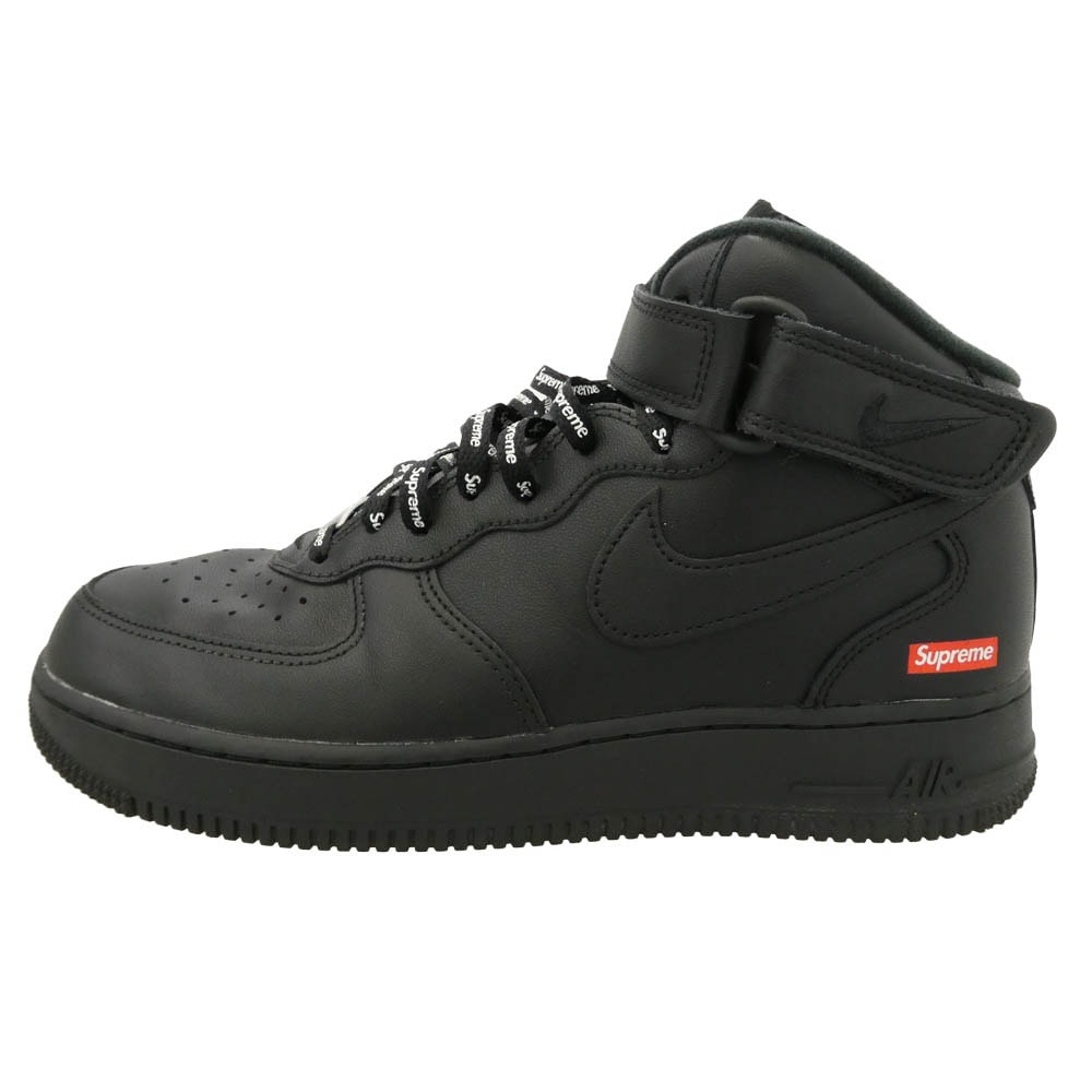 Supreme シュプリーム NIKE ナイキ 24AW FZ8784-001 × Nike Air Force 1 Mid Black  ナイキ エアフォース ミッド ブラック スニーカー ブラック系 26cm【中古】