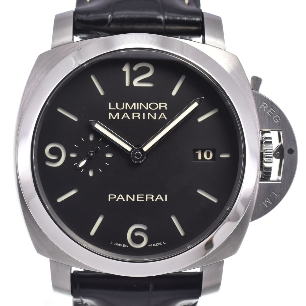 パネライ PANERAI PAM00312 ルミノール マリーナ 3デイズ ブラック 自動巻き メンズ 美品 内箱付き 腕時計 K#148043