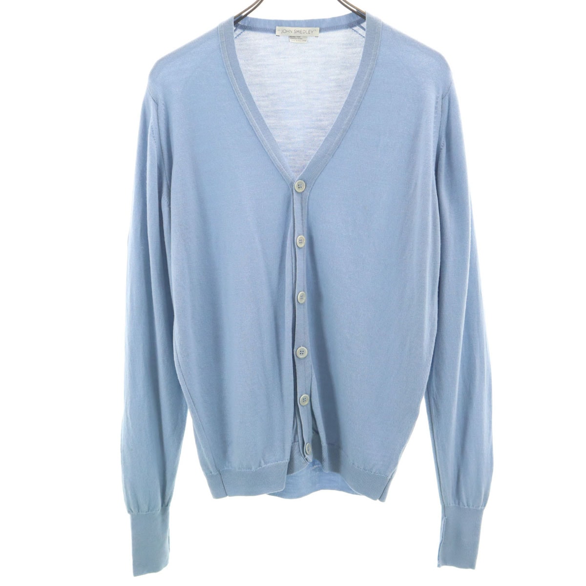 JOHN SMEDLEY ジョンスメドレー 長袖 ニットカーディガン S ブルー系