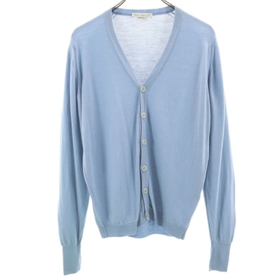 JOHN SMEDLEY ジョンスメドレー 長袖 ニットカーディガン S ブルー系