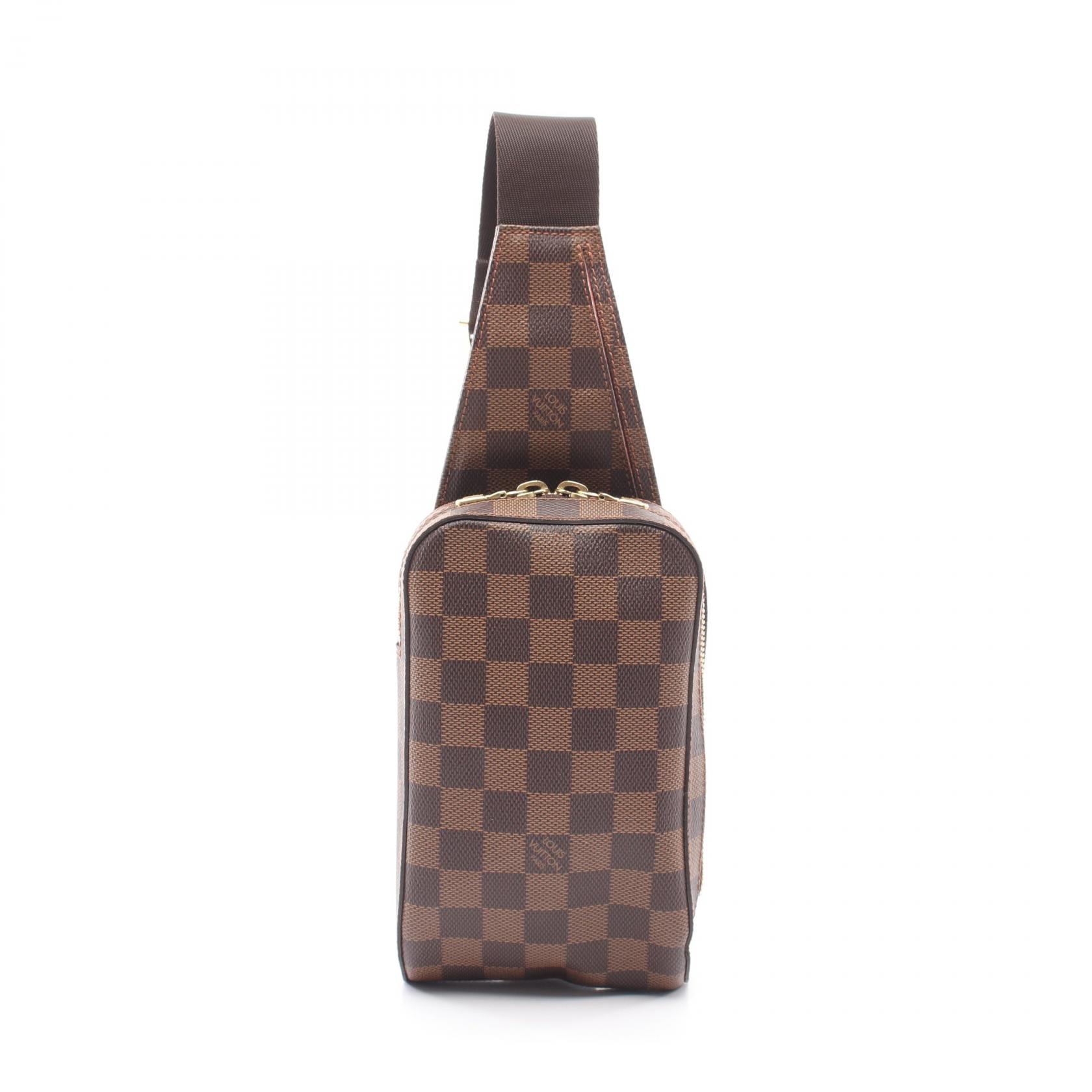 ルイ・ヴィトン LOUIS VUITTON ジェロニモス ダミエエベヌ ウエストバッグ ボディバッグ バッグ PVCコーティングキャンバス メンズ レディース ブラウン系 N51994 【中古】