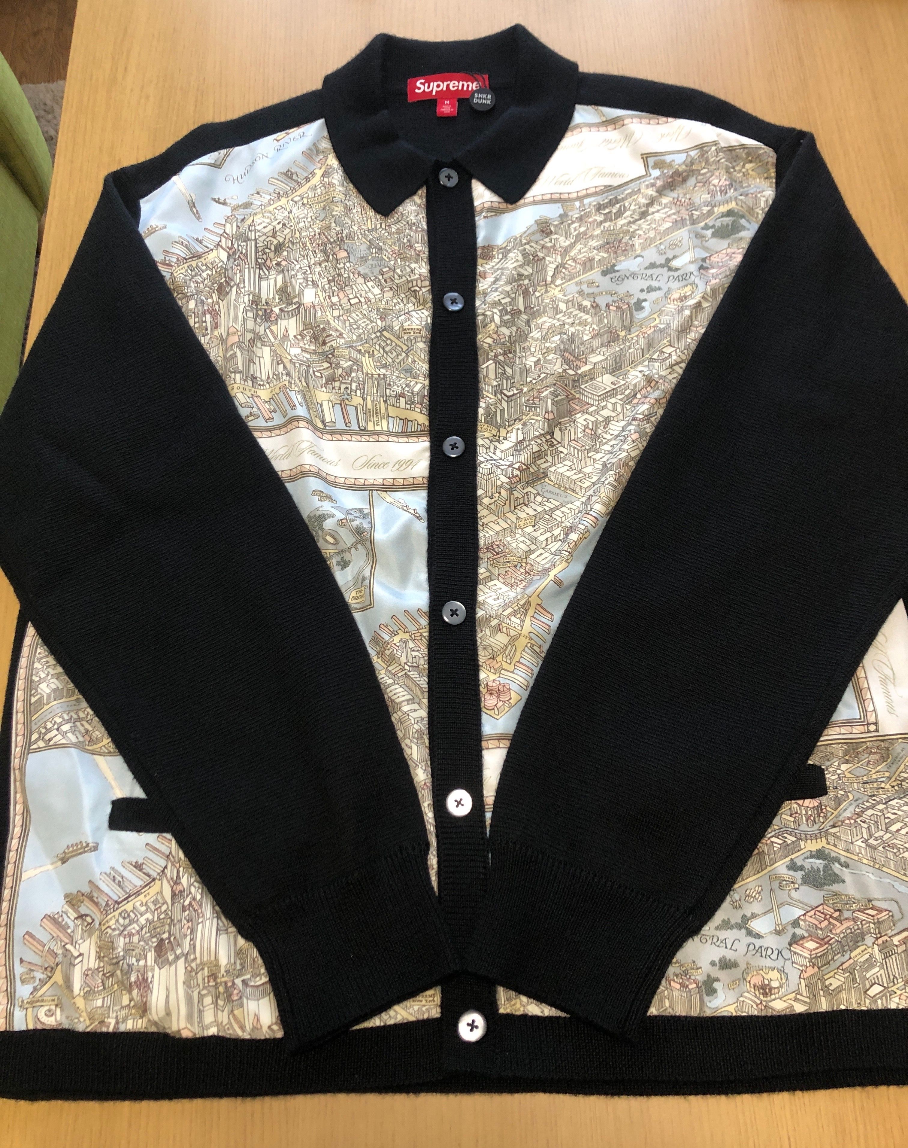 Supreme Silk Map Cardigan 