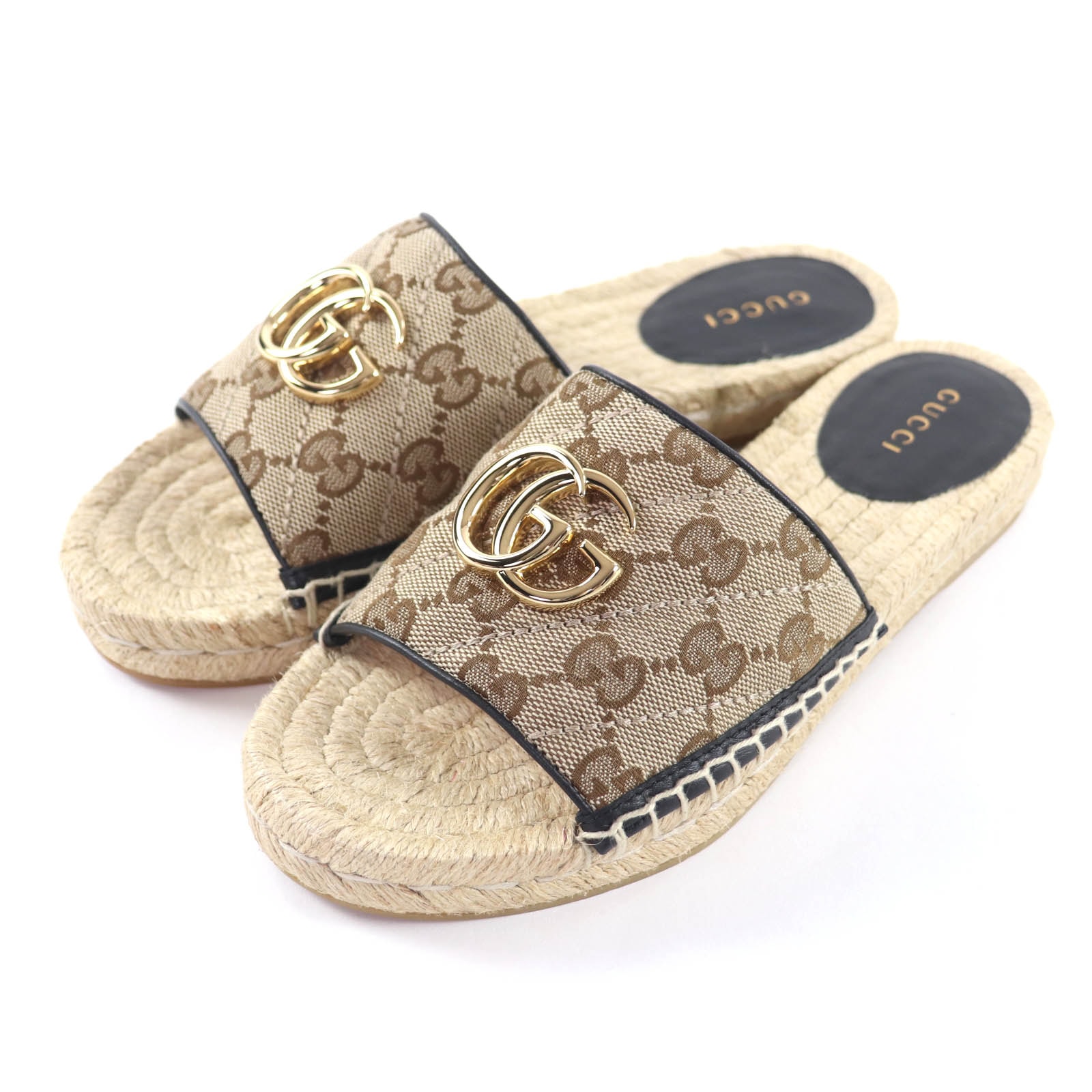 極美品 グッチ サンダル ベージュ レディース 35 620120