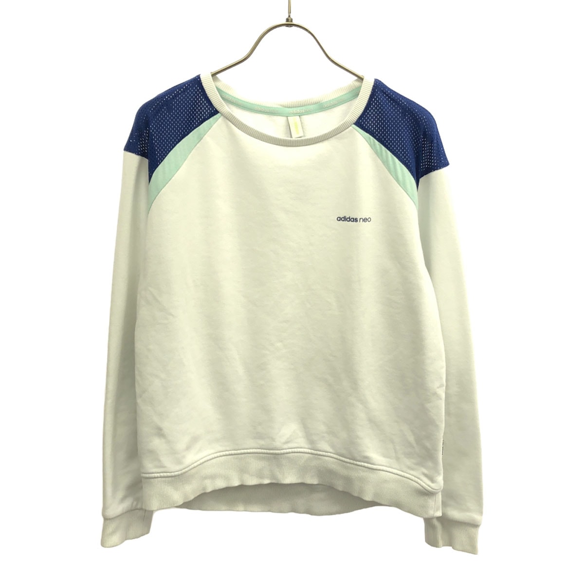 adidas NEO アディダス ネオ プリント 長袖 トレーニング トレーナー L ホワイト