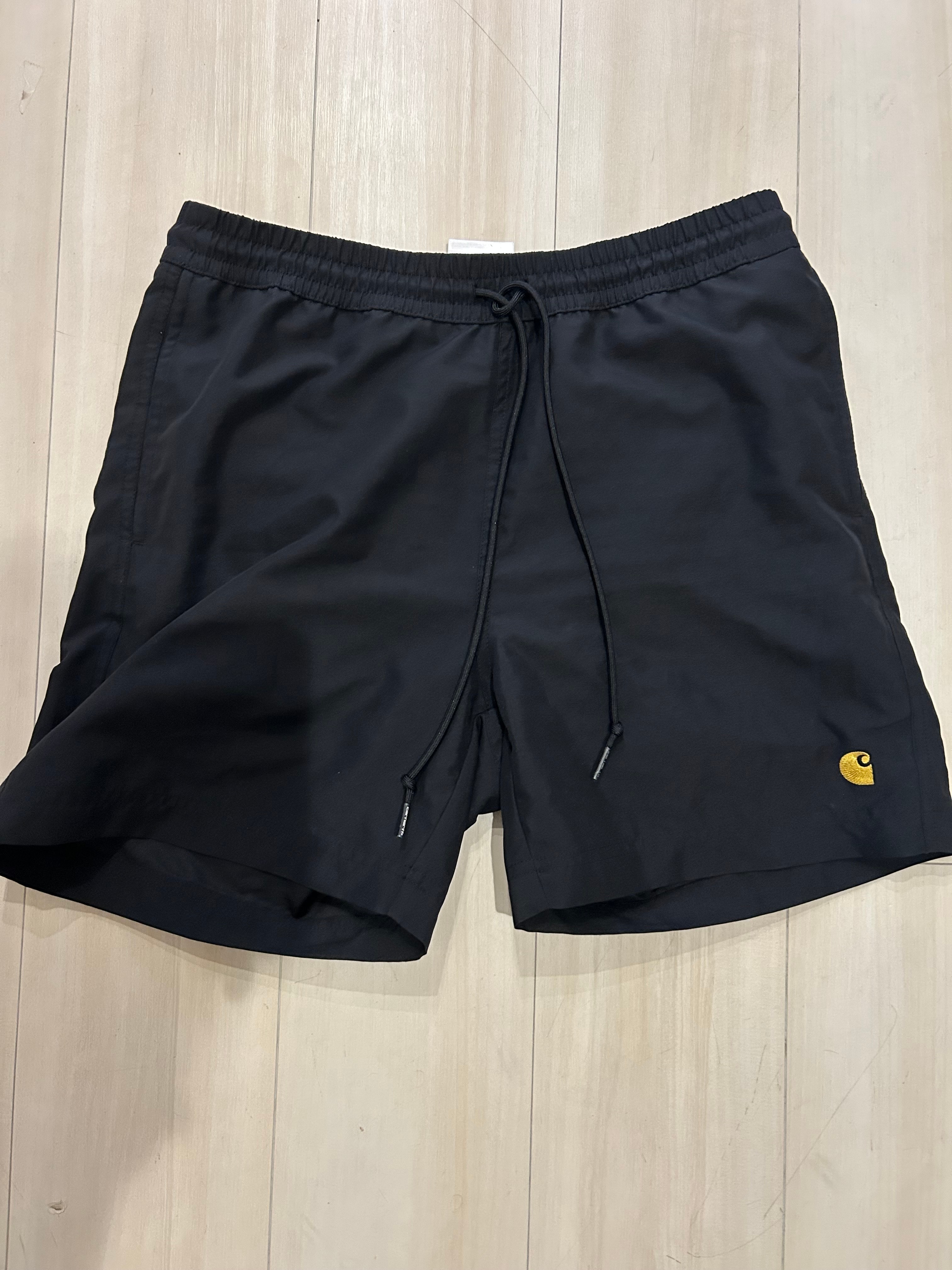 Carhartt WIP Chase Swim Trunks "Black/Gold"