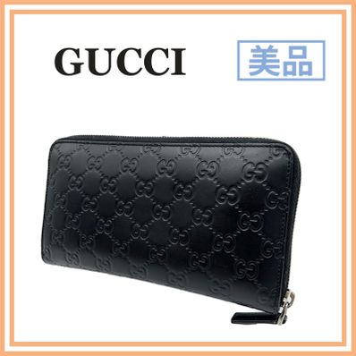 GUCCI Signature Zip around Wallet "Black"
