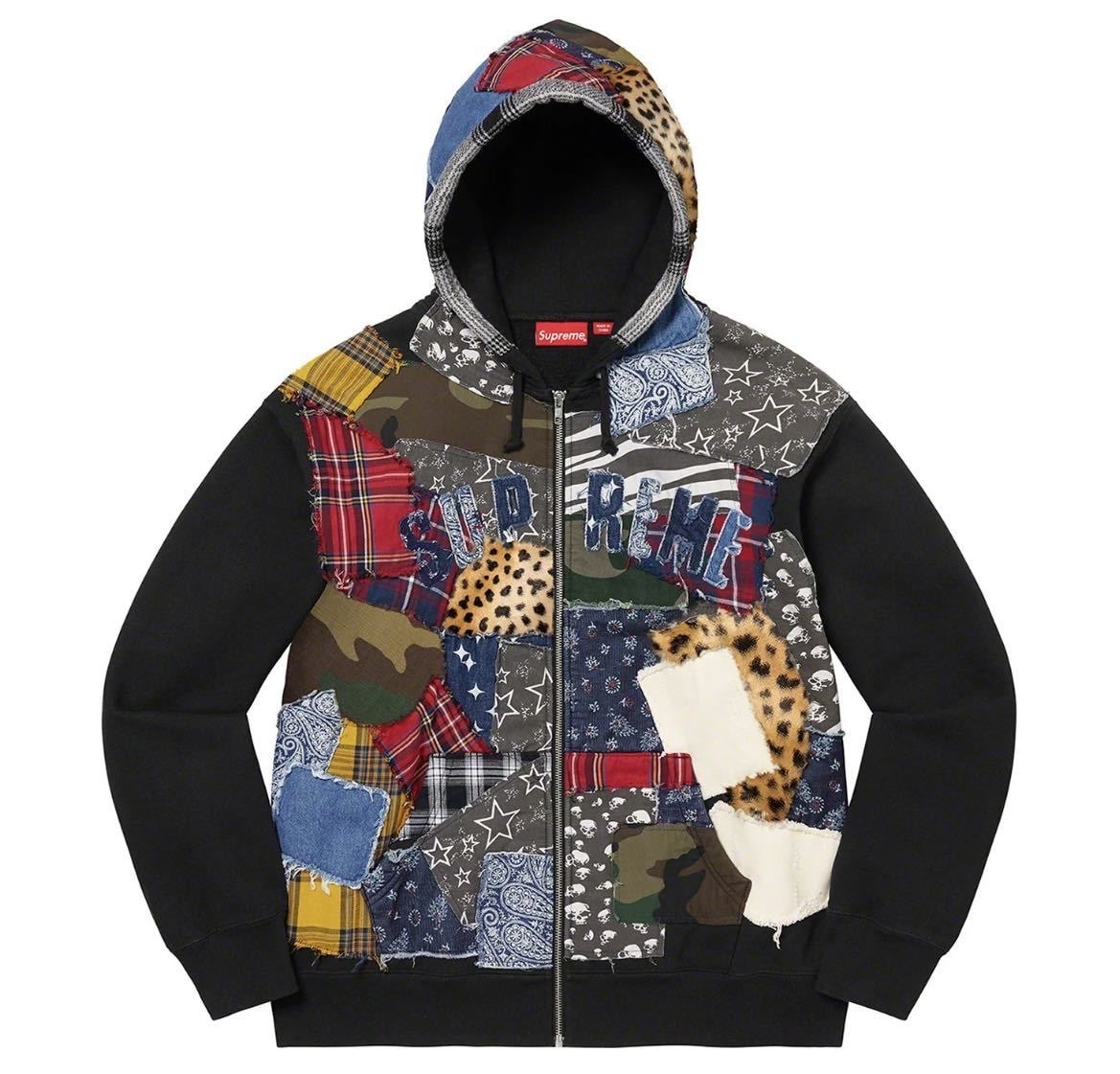 Supreme Patchwork Zip Up Hooded Sweatshirt "Multi"