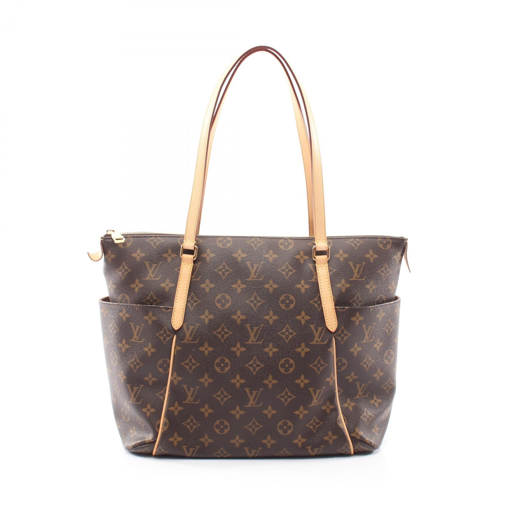 ルイ・ヴィトン LOUIS VUITTON トータリーMM トートバッグ バッグ PVCコーティングキャンバス レザー モノグラム レディース ブラウン系 M41015 【中古】