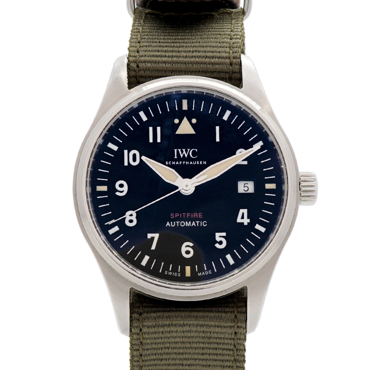 ★最終価格★SALE【6whb0127】IWC アイダブリューシー シャフハウゼン スピットファイア IW326801 黒文字盤【中古】腕時計 メンズ