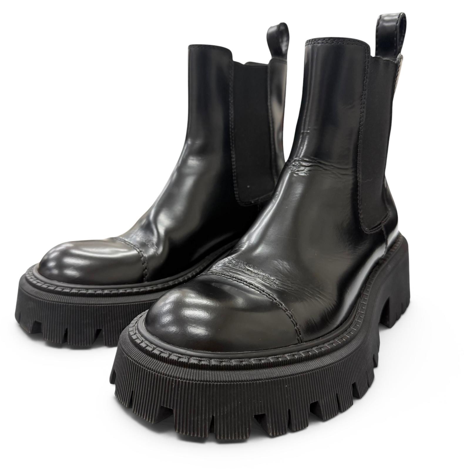 美品 バレンシアガ ブーツ TRACTOR BOOTIE ブラック