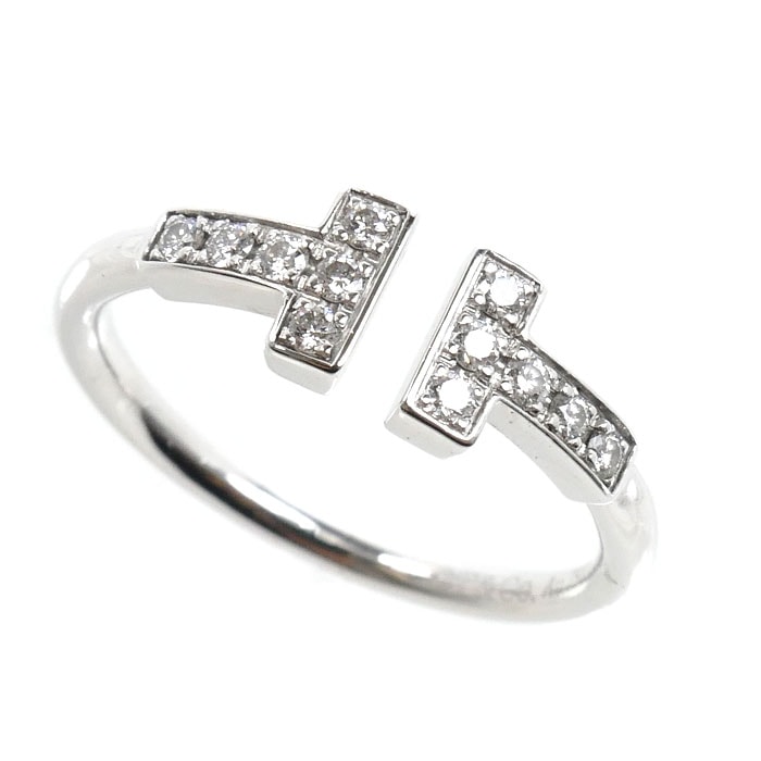 TIFFANY&Co. ティファニー K18WG ホワイトゴールド Tワイヤー リング 