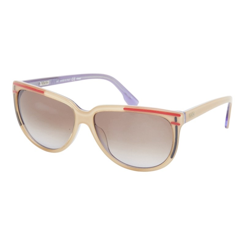 フェンディ サングラス FS5279 ベージュ レッド パープル プラスチック レディース FENDI 【中古】