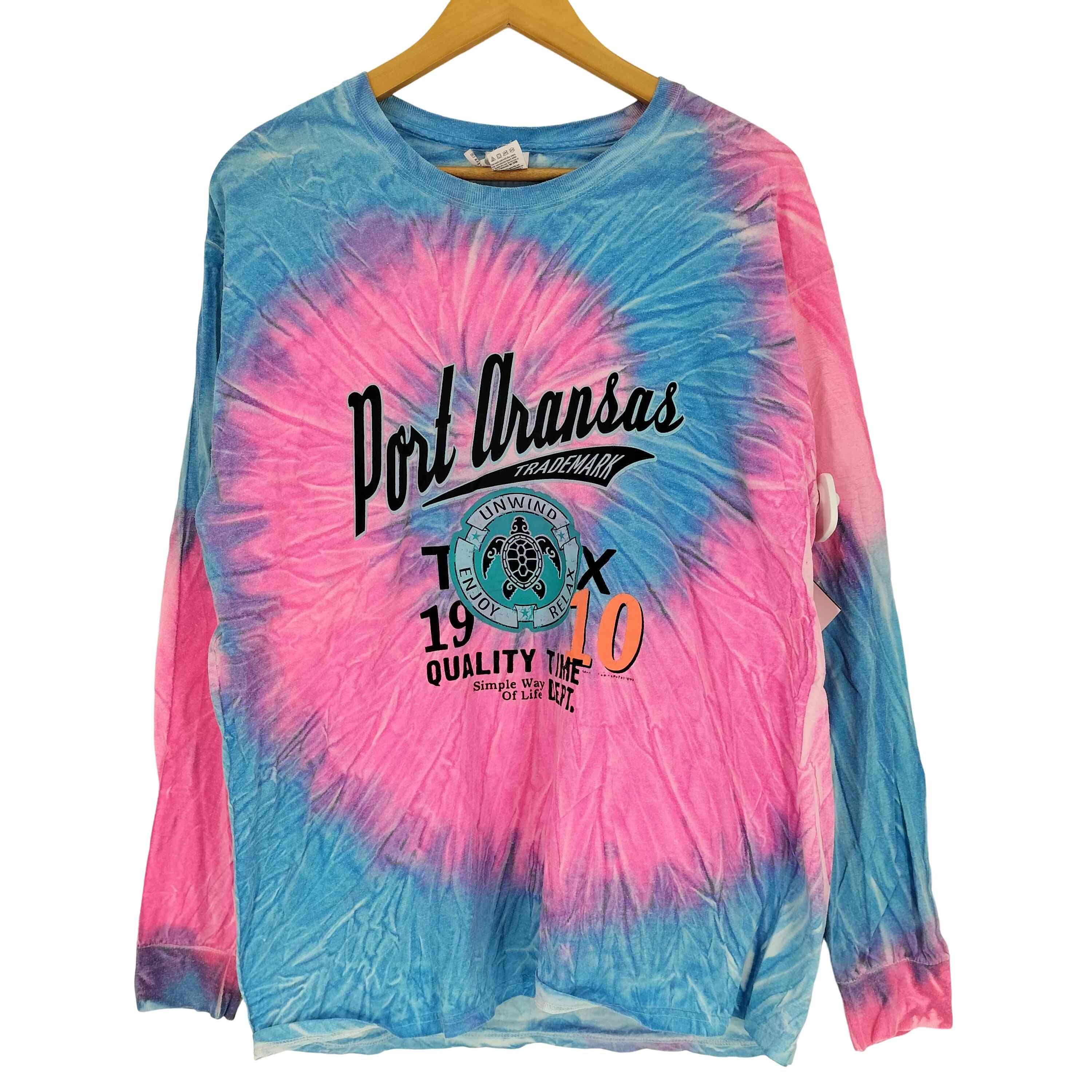 HEAVY HD Port Aransas タイダイ タートル プリント L/S Tシャツ【1135985344708】