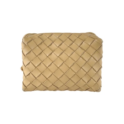 ボッテガヴェネタ BOTTEGAVENETA ショルダーバッグ ミニ ループ レザー ベージュ レディース【中古】 z9535