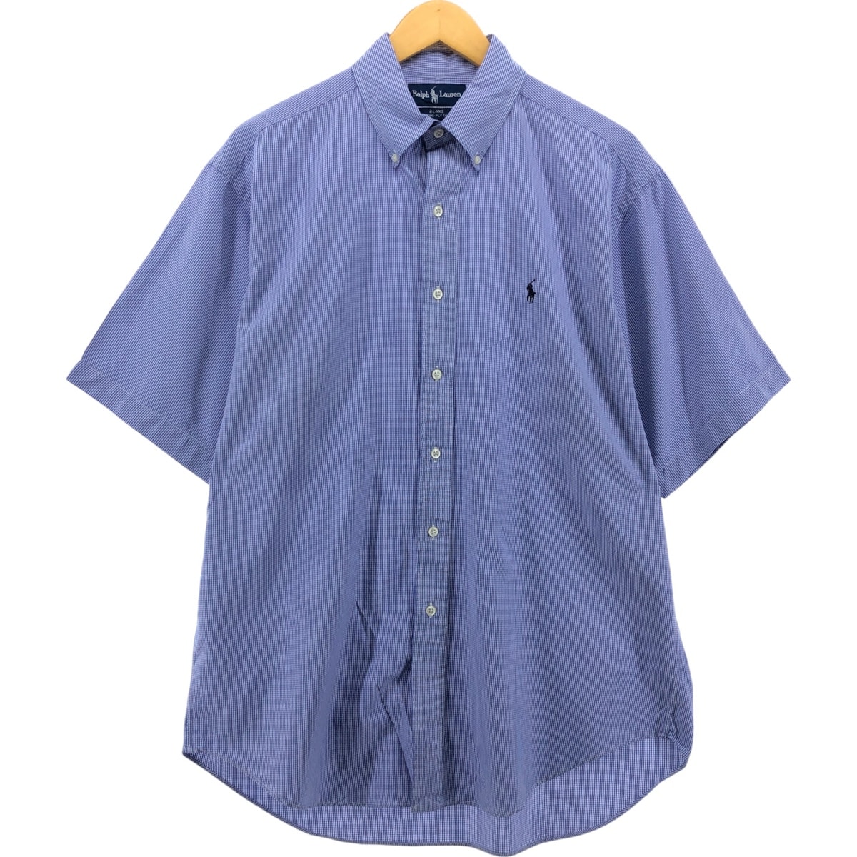 古着 ラルフローレン Ralph Lauren BLAKE ギンガムチェック 半袖 ボタンダウン チェックシャツ メンズM相当/eaa551091