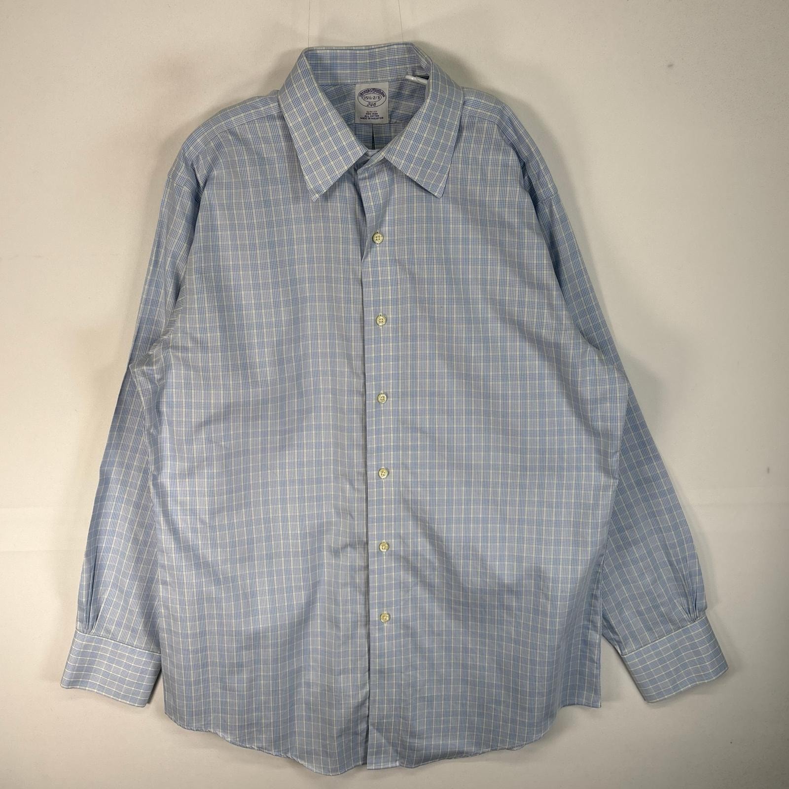 古着 ブルックスブラザーズ Brooks Brothers 長袖シャツ カラーステイ チェック 346 SLIM FIT M  ブルー系 マルチカラー メンズ