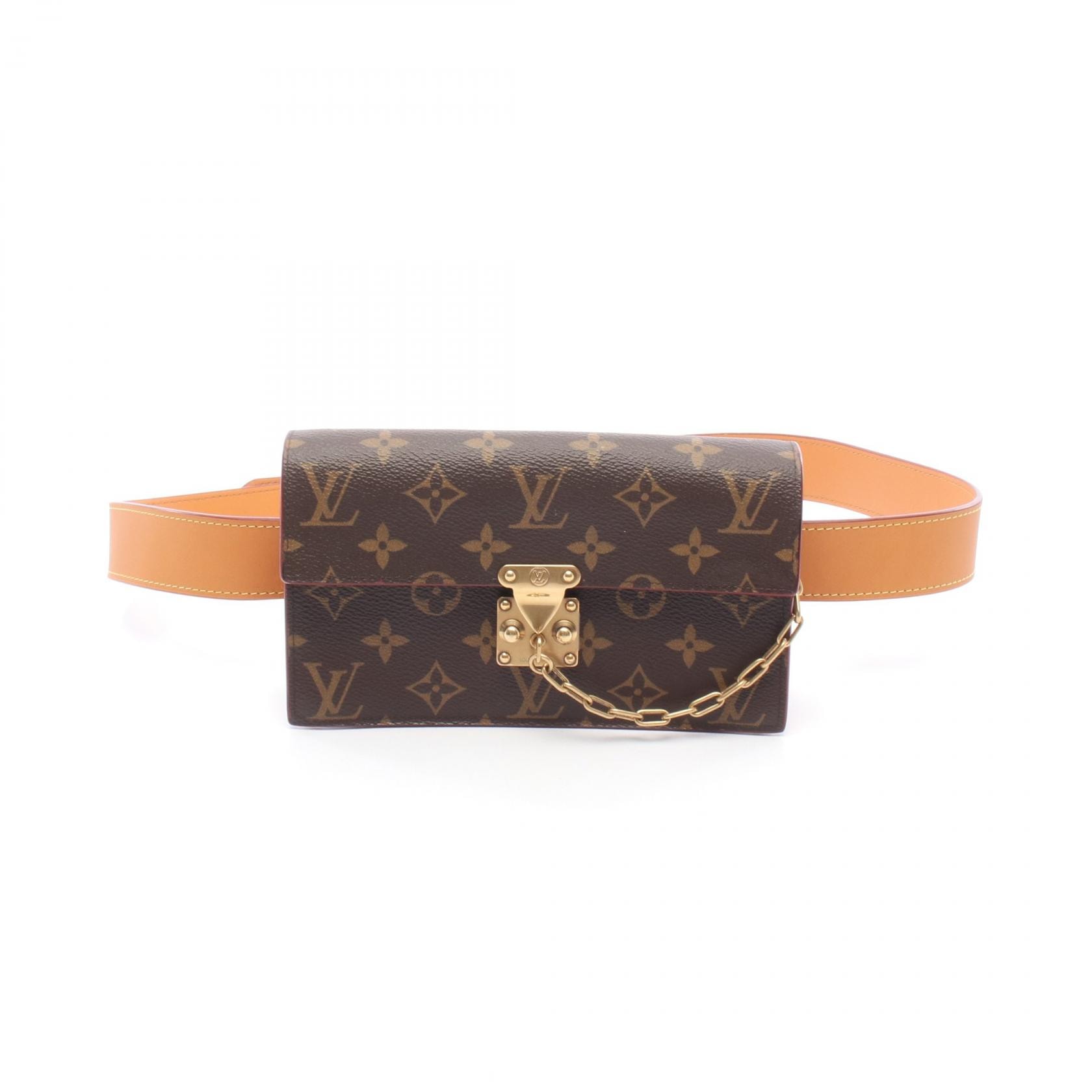 ルイ・ヴィトン LOUIS VUITTON Sロック ベルトポーチ PM モノグラム ウエストバッグ ボディバッグ バッグ PVCコーティングキャンバス レザー モノグラム メンズ ブラウン系 M44667 【中古】