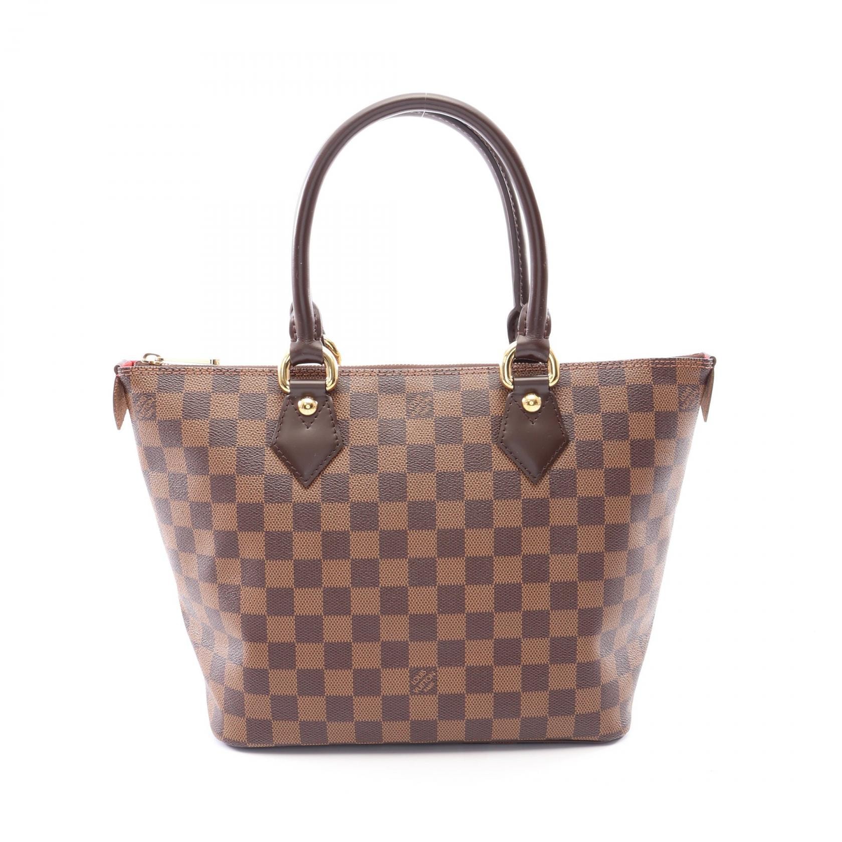 ルイ・ヴィトン LOUIS VUITTON サレヤPM ダミエエベヌ トートバッグ バッグ PVCコーティングキャンバス レザー レディース ブラウン系 N51183 【中古】