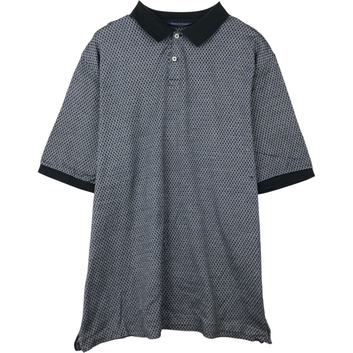 古着 ラルフローレン Ralph Lauren POLO GOLF ポロゴルフ 総柄 半袖 ポロシャツ メンズXL相当/eaa667459