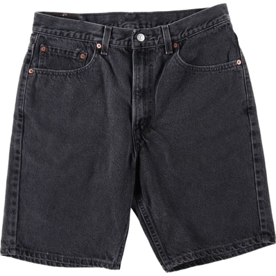 古着 00年代 リーバイス Levi's 505 REGULAR FIT ブラックデニムショーツ ショートパンツ USA製 メンズw34相当/eaa620253