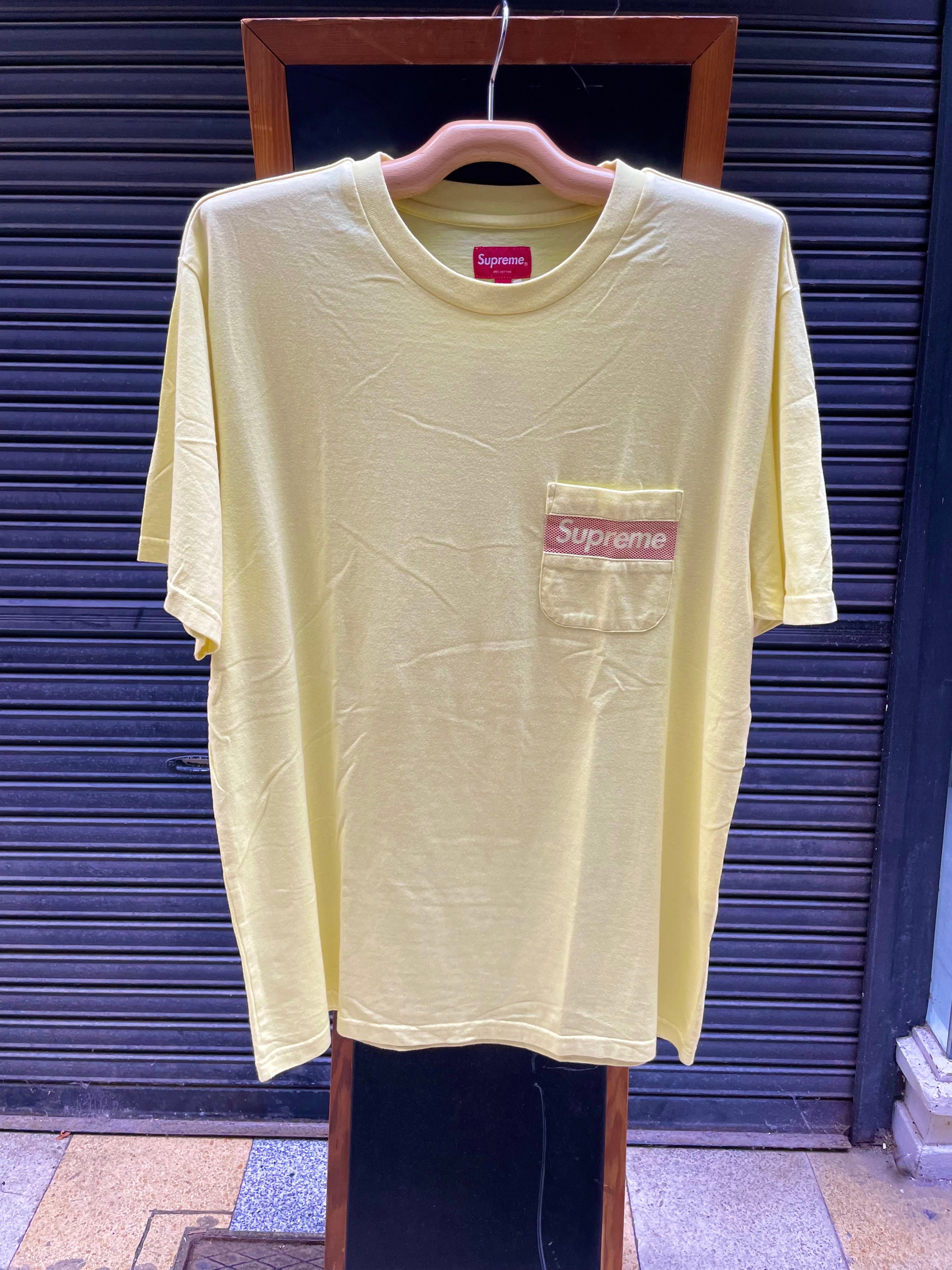 Supreme Mesh Stripe Pocket Tee "Yellow"