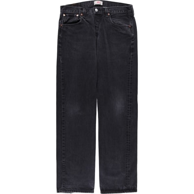 古着 リーバイス Levi's リーバイス501 STRAIGHT LEG BUTTON-FLY ブラックデニム ストレートデニムパンツ メンズw34相当/eaa561590