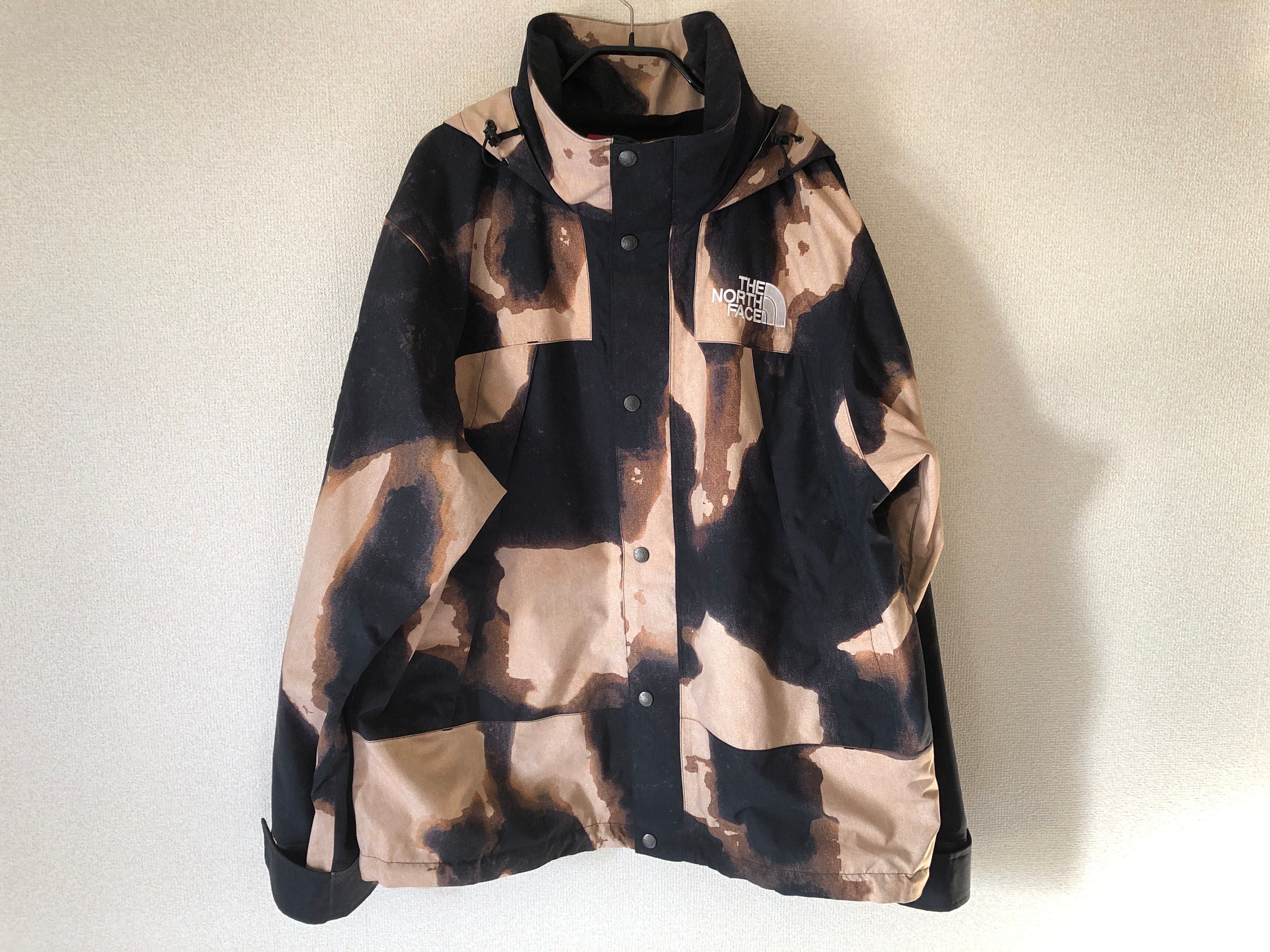 Supreme x The North Face Bleached Denim Print Mountain Jacket "Black"