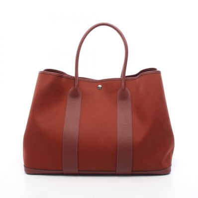 エルメス HERMES ガーデンパーティGM ルージュアッシュ トートバッグ バッグ トワルミリタリー / ネゴンダ トワルミリタリー Y刻印(2020年製造) レディース ボルドー系 【中古】