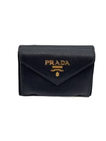 PRADA Small Saffiano Leather Wallet "Black"
