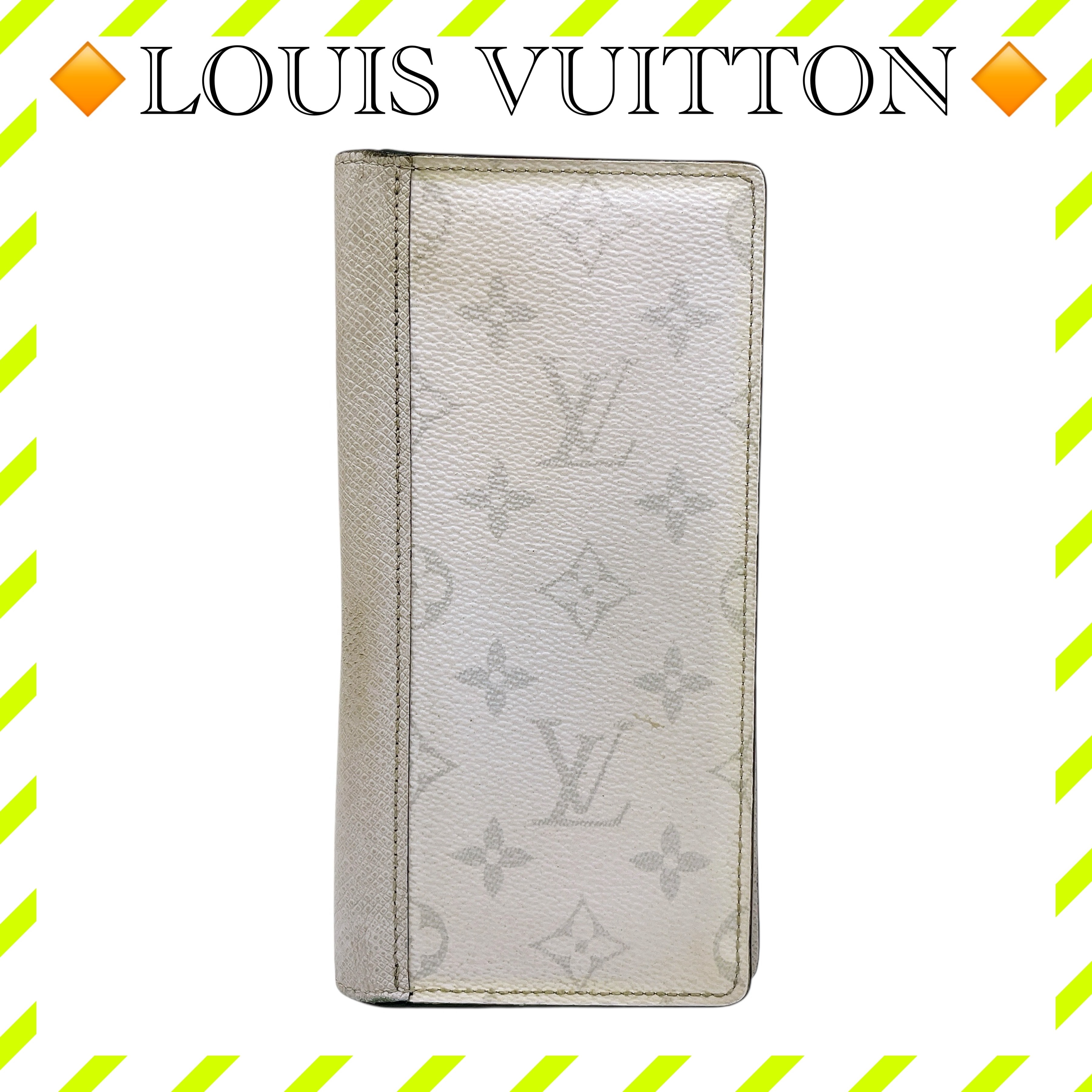 Louis Vuitton Brazza Wallet NM Taigarama "Optic White"