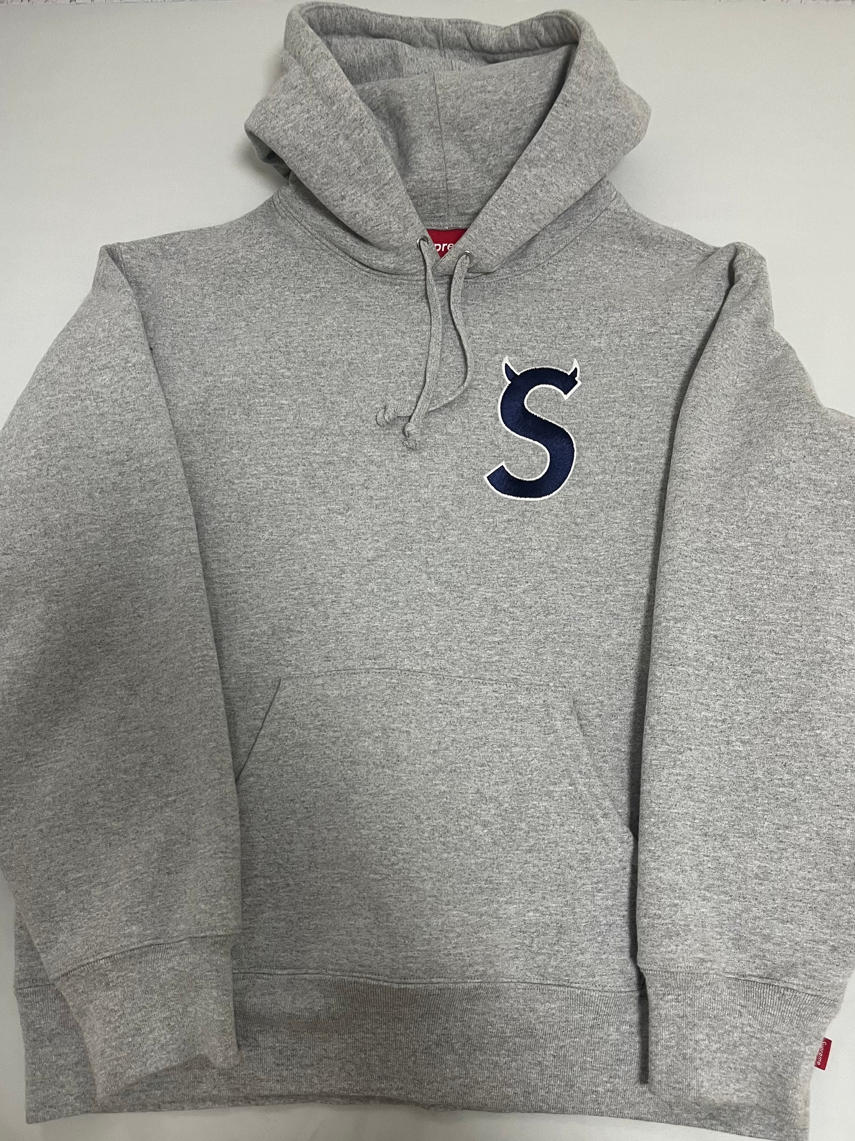 Supreme S Logo Hooded Sweatshirt "Heather Grey" (22FW)