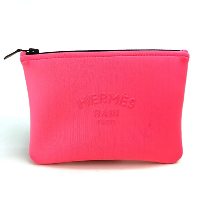 エルメス HERMES ネオバンPM トゥルース 小物入れ ポーチ ポリアミド バブルガム ライトピンク 美品