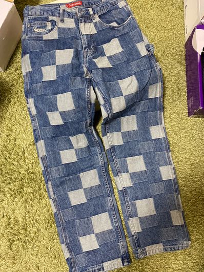 Supreme Patched Denim Painter Pant "Blue"