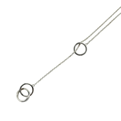 美品 TIFFANY&Co. ティファニー 1837 インターロッキング サークル ラリアット シルバー シルバー925 ネックレス ペンダント アクセサリー ジュエリー Y1-00012 【中古】