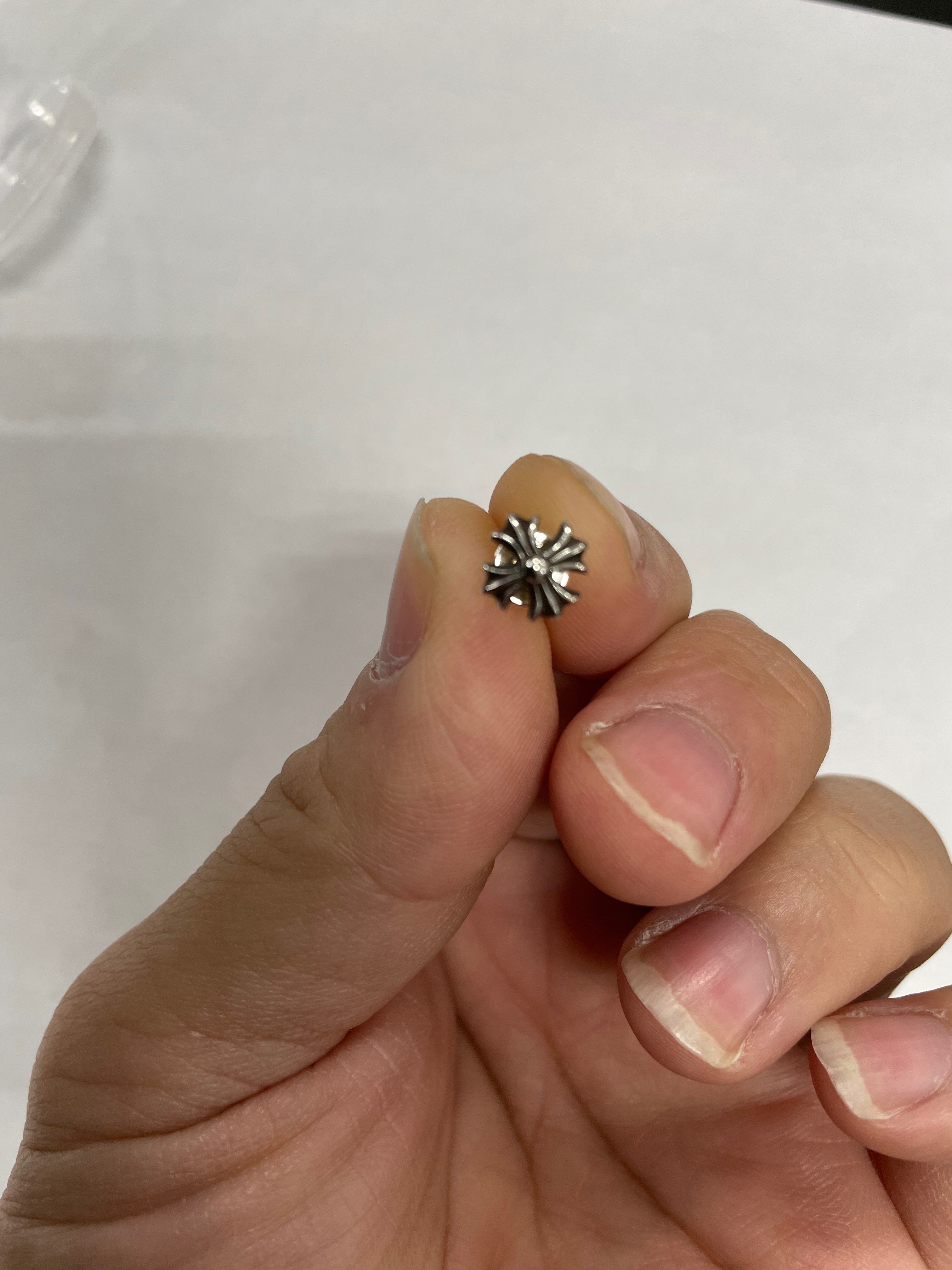 Chrome Hearts CH Plus Stud Earrings "Silver"