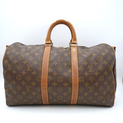 LOUIS VUITTON(ルイヴィトン) キーポル45 ヴィンテージ ボストンバッグ モノグラムキャンバス ブラウン トラベルバッグ M41418【中古】