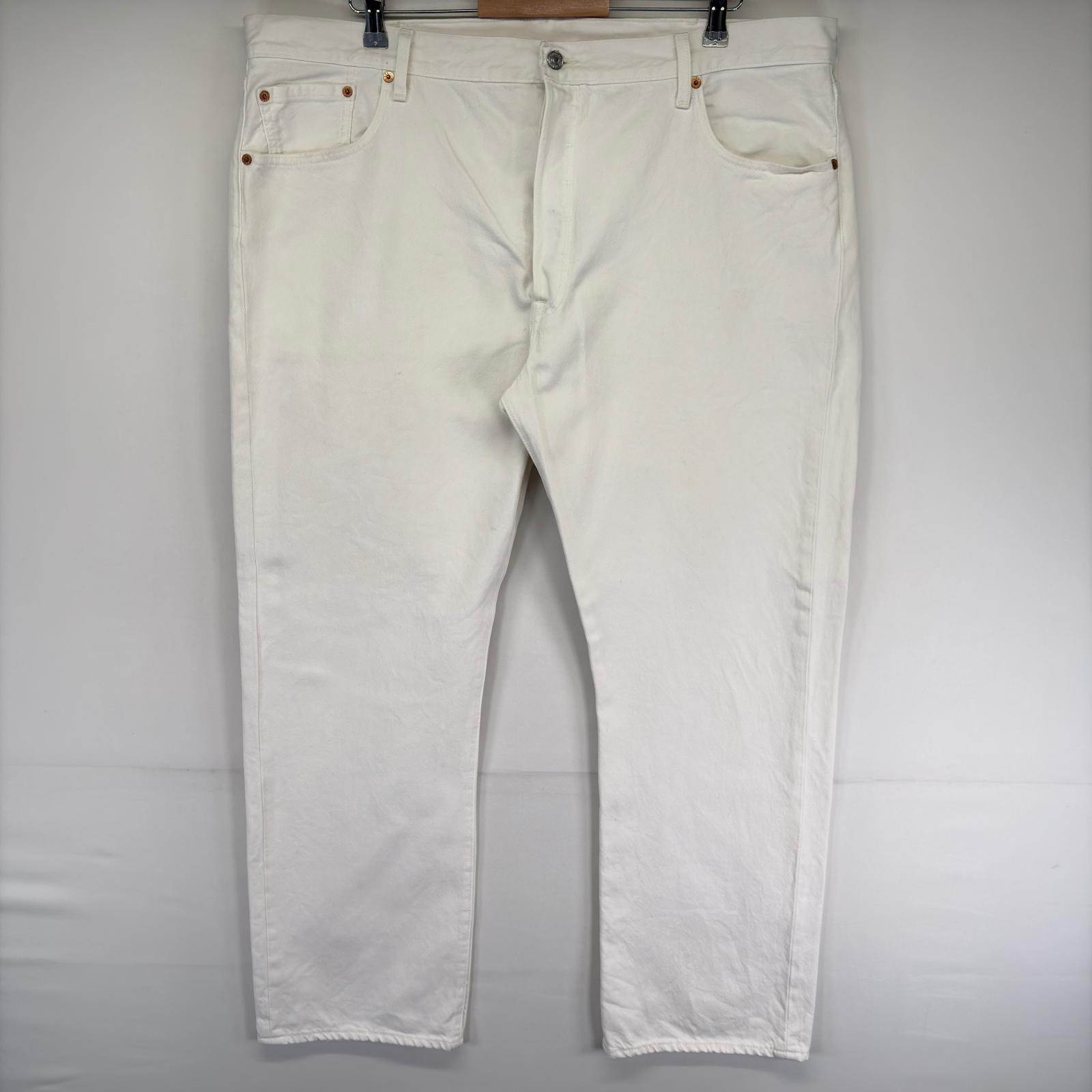 古着 リーバイス Levi's デニム パンツ 501 ストレート ボタンフライ ジーパン ジーンズ デニム W42 L30  ホワイト系 メンズ