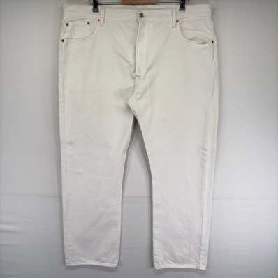 古着 リーバイス Levi's デニム パンツ 501 ストレート ボタンフライ ジーパン ジーンズ デニム W42 L30 ホワイト系 メンズ